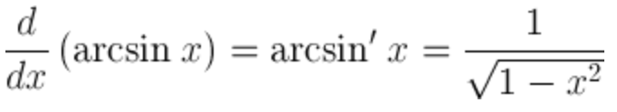 Arcsin(x) function